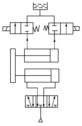 Gas-liquid linkage position control circuit